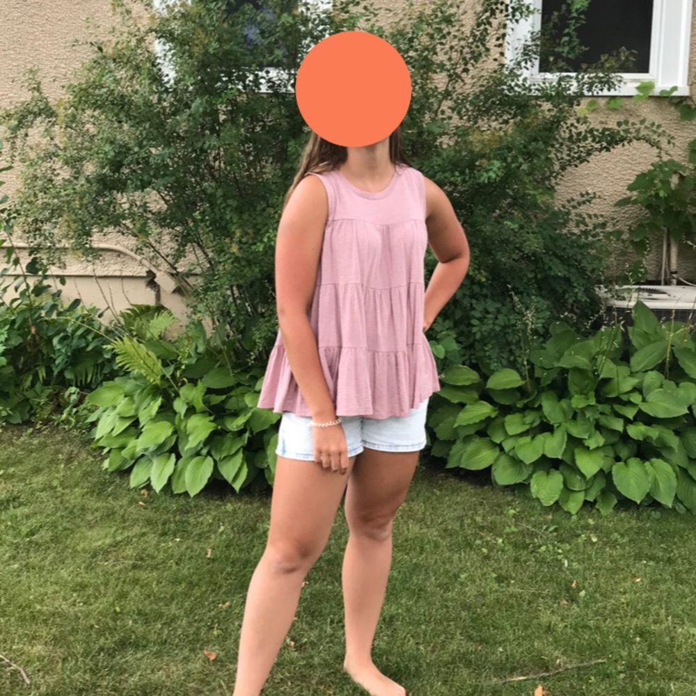 mauve pink tank top